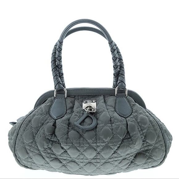 Dior Handbags - Christian Dior Gray Satin Charming Cannage